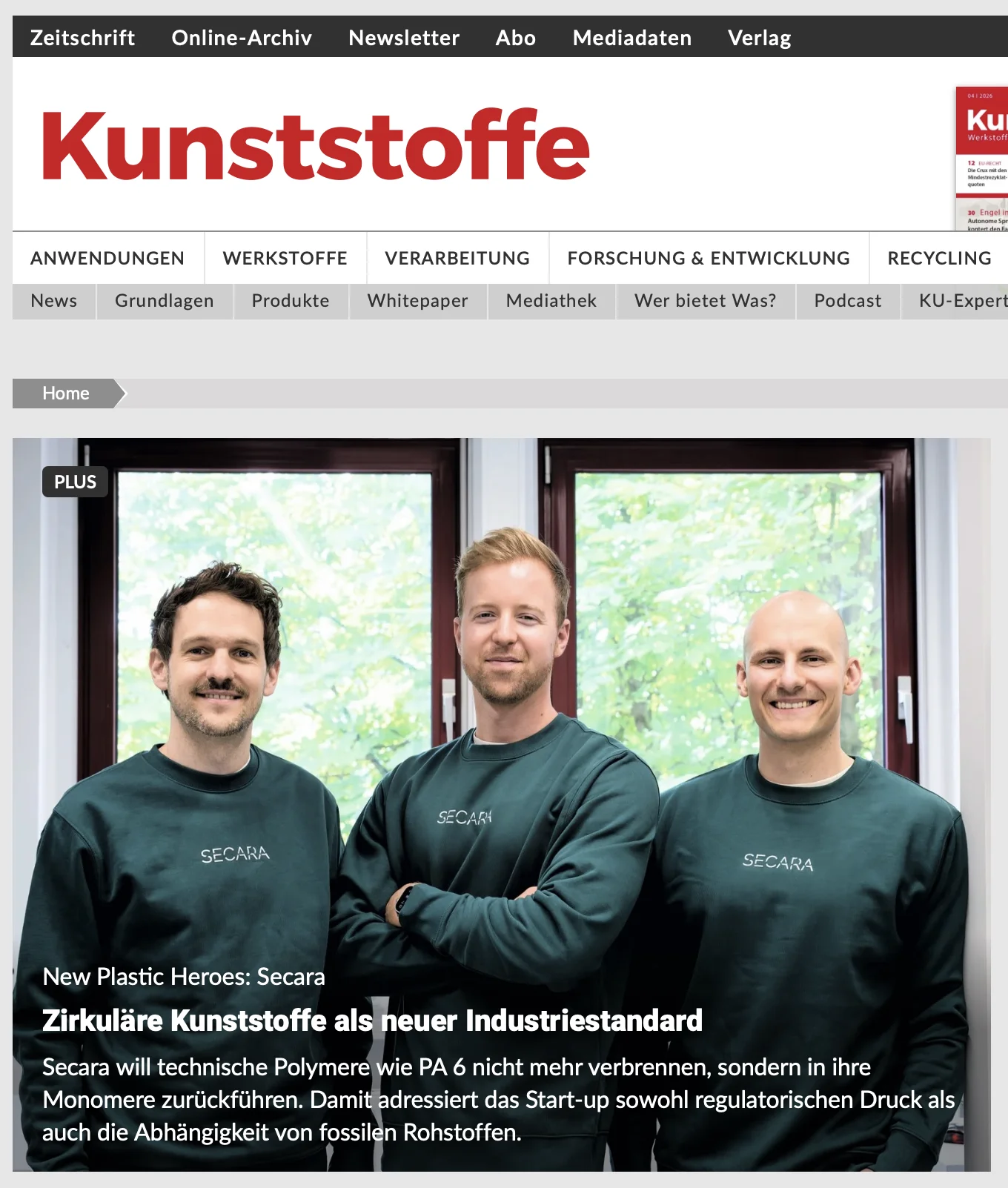 Kunststoffe — Zirkul&auml;re Kunststoffe als neuer Industriestandard